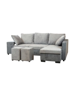 DIVANO ANGOLARE "JESSY" CON CONTENITORE POUF E PENISOLA DESTRA 247X155X94 CM